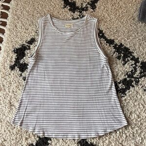 Thread & Supply Black and White Striped Tank Top